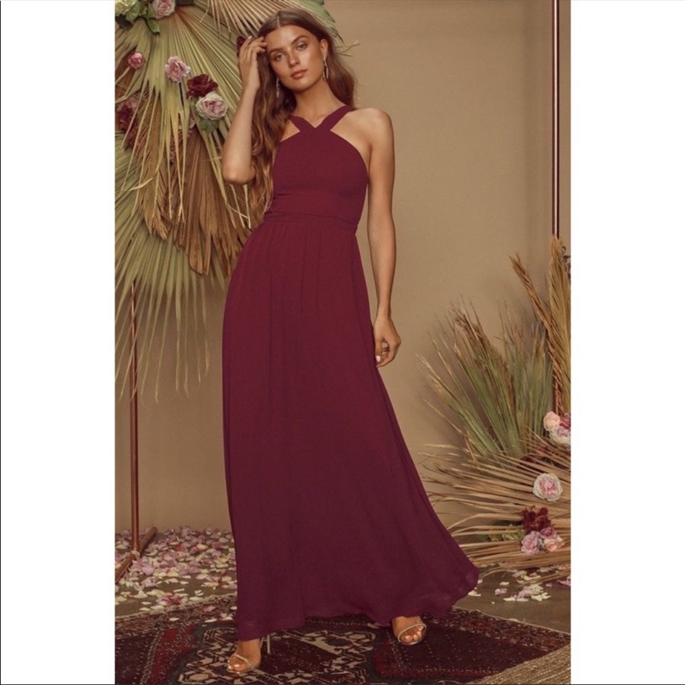 | Lulus | Air of Romance Maxi Bridesmaid Dress